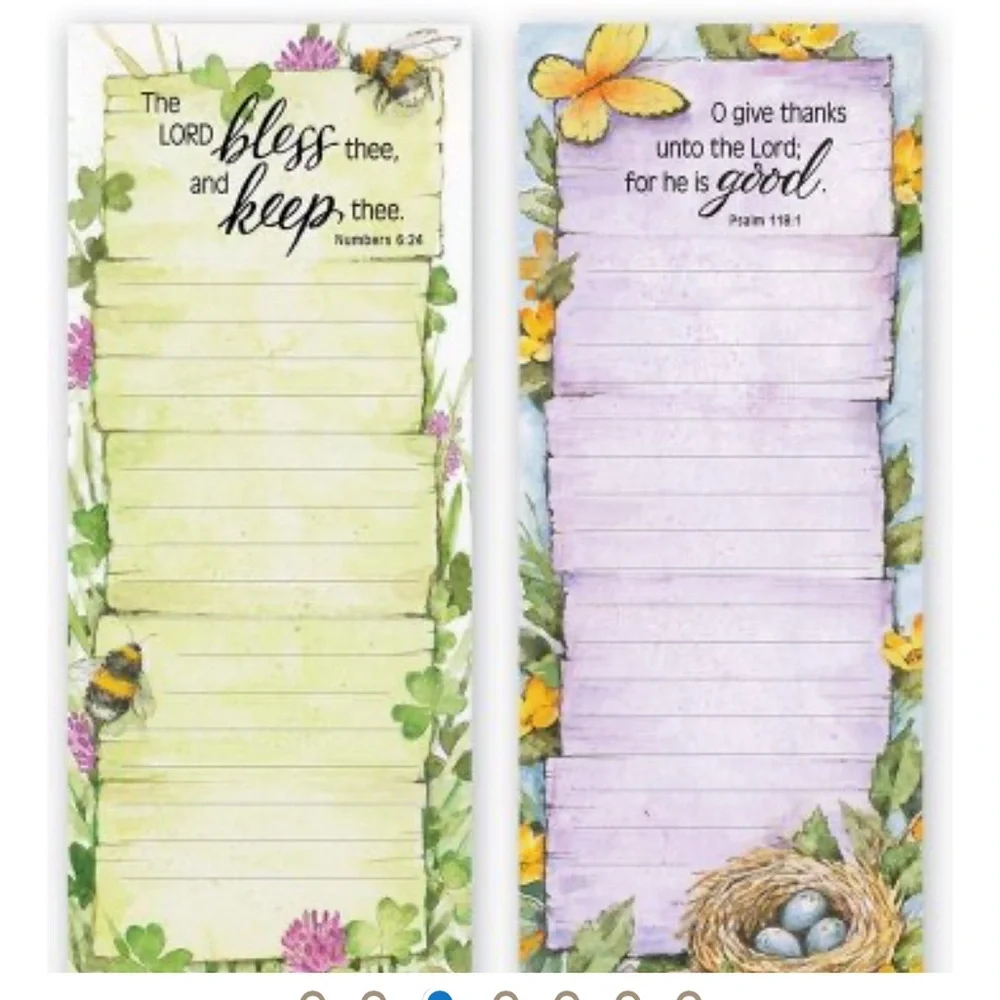 NWT 12 Seasonal Memo Pads Magnetic Back